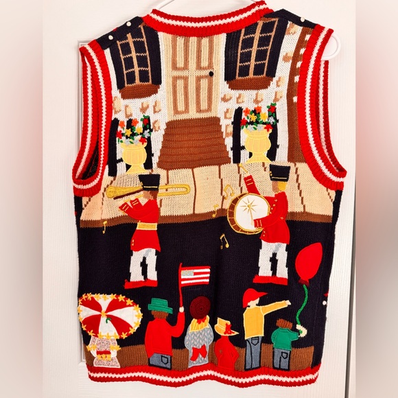 Eagle’s Eye Collectibles Festive American Knit Vest Size S - Picture 2 of 4